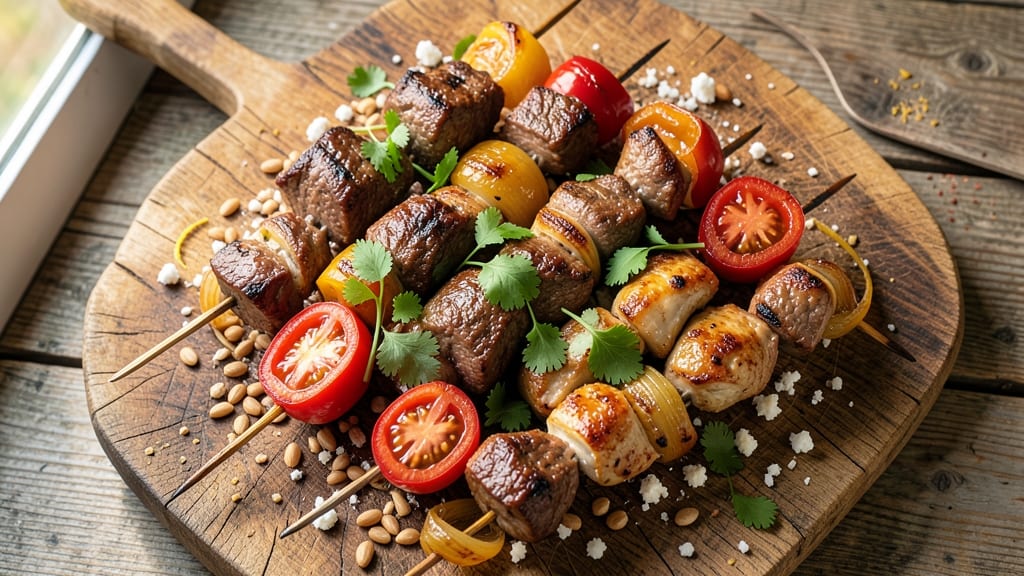 Beef and Chicken Shish Kabobs Recipe: Skewered Grill Masterpiece With Charred Perfection
