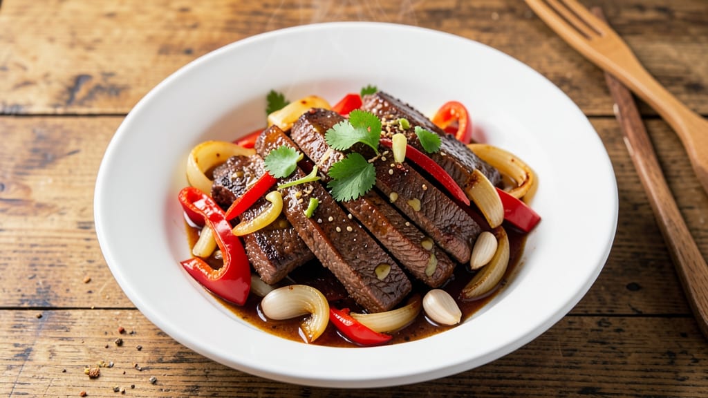 Asian Beef and Peppers Recipe: Wok-Seared Umami Crunch With Silky Stir-Fry Sauce