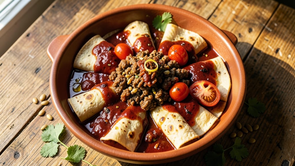 Authentic Beef Enchiladas Recipe With Red Sauce: Smoky Tortilla Stacks Bursting With Melted Cheese