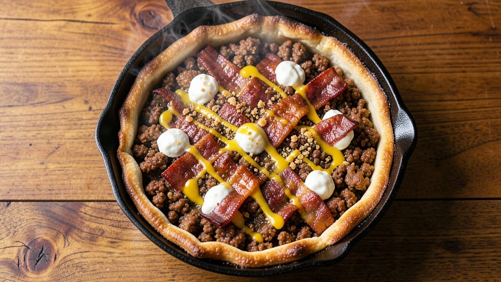 Beef Bacon and Cheese Pie Recipe: Golden Crust, Savory Layers
