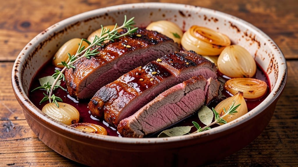 Beef and Brandy Recipe: Deep Wine-Braised Richness With Caramelized Onions