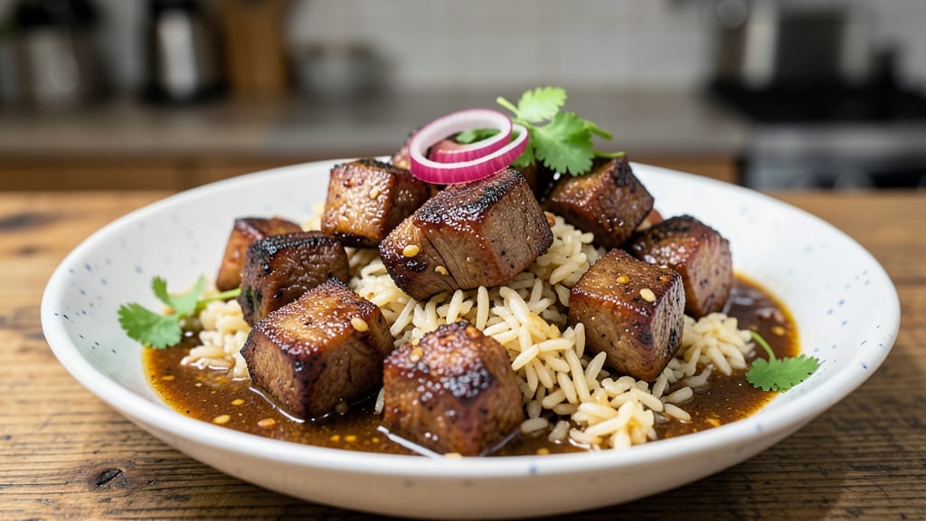 Beef and Jasmine Rice Recipe: Fragrant Rice Soaks Up Savory Beef Juices