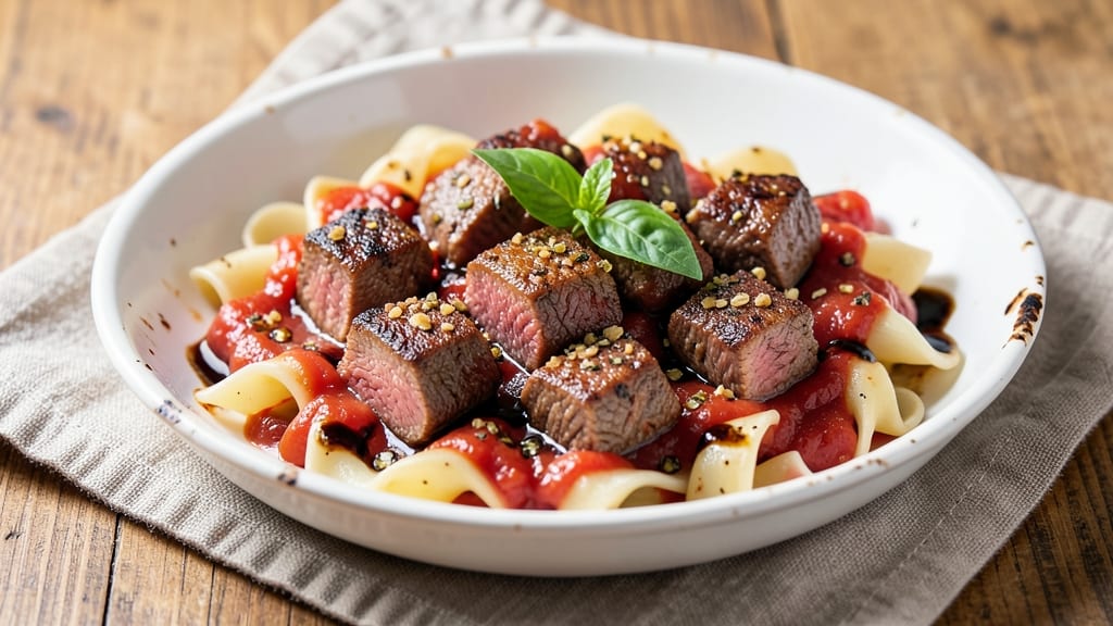 Beef and Shell Pasta Recipe: Umami-Packed Bites With Silky Tomato Crust