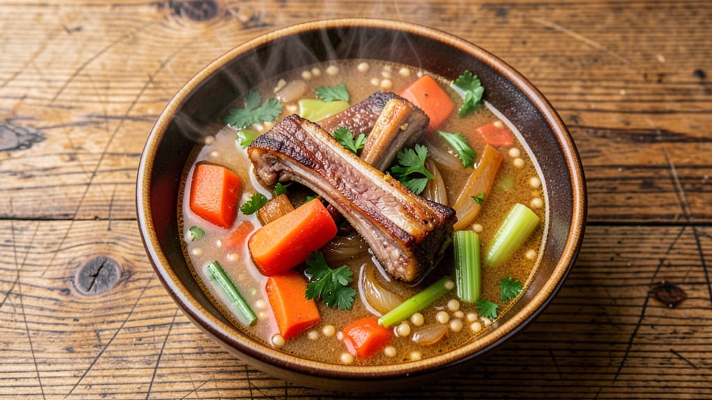 Beef Barley Soup Recipe with Prime Rib Bones: Rich Bone Broth Depth in One Pot
