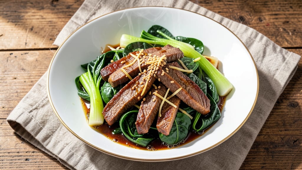 Beef and Greens Stir Fry Recipe: Wok-Fired Umami Crunch With Silky Sauce