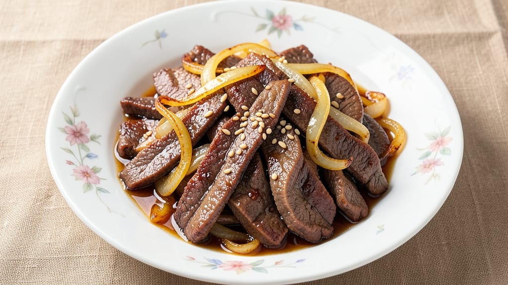 Beef and Onion Chinese Recipe: Wok-Sear Crispy Bites With Silky Soy Sauce