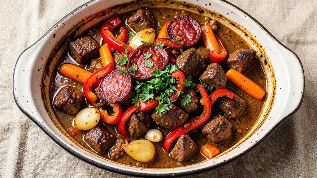 Beef and Chorizo Stew Recipe: Smoky-Spiced Depth That Simmers to Richness