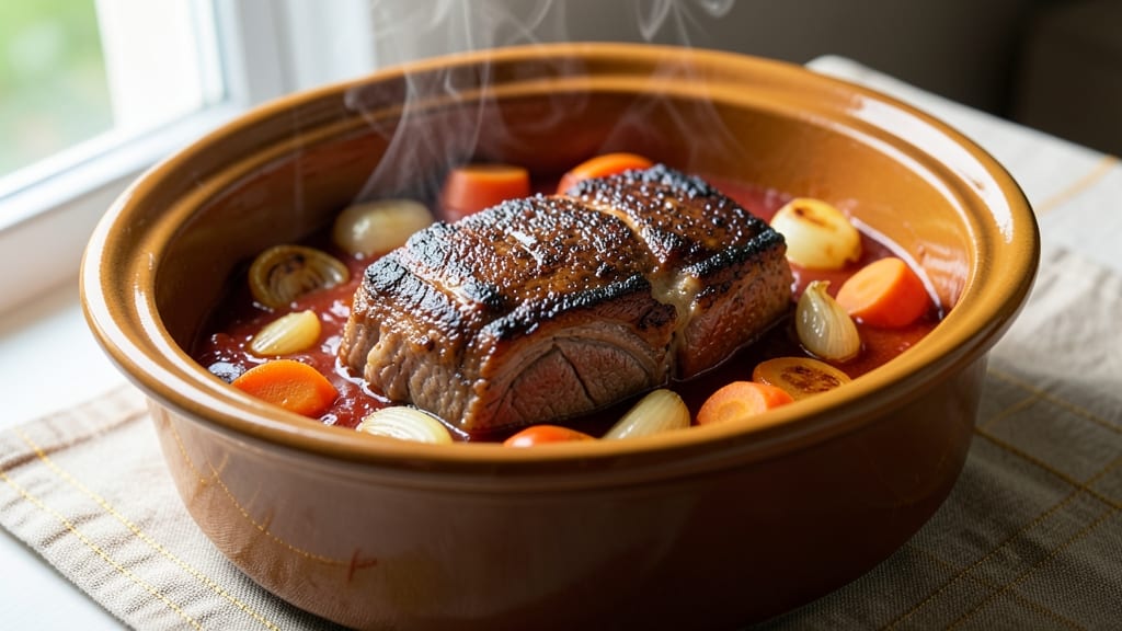 Beef and Tomato Slow Cooker Recipe: Deep, Smoky Flavor That Caramelizes On Its Own