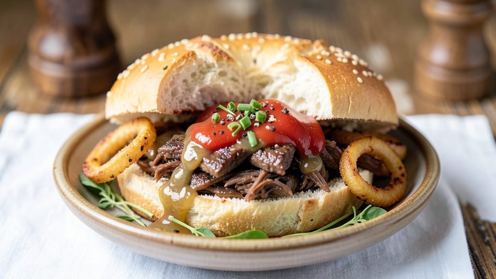 Beef Bagel Soup Recipe: Smoky Onion and Beef Broth With Toasted Bagel Bites