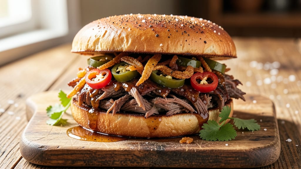 Barbecue Beef Sandwiches Recipe: Slow-Cooker Melting Cheese Rivers