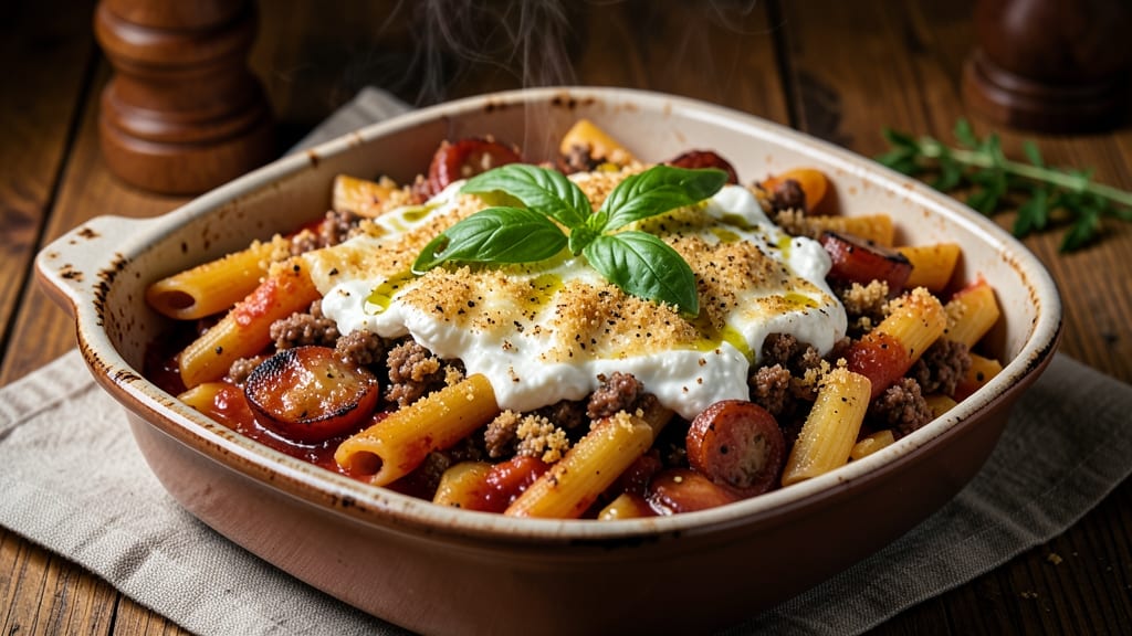 Baked Ziti Recipe with Ground Beef and Italian Sausage: Meaty Layers of Cheese and Tomato Bliss