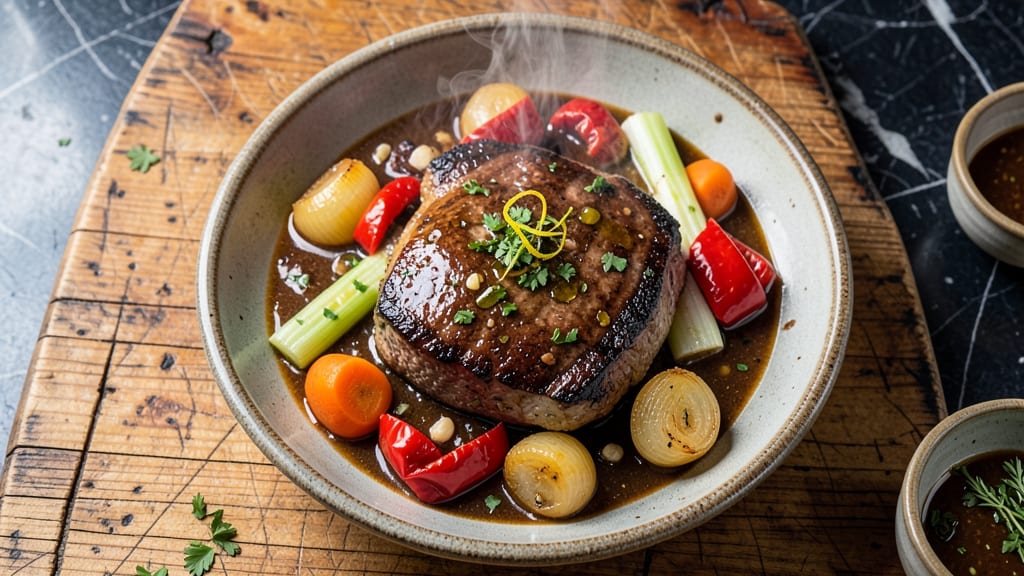 Beef and Pepper Stew Recipe: Deep-Red Wine Braise With Caramelized Roots