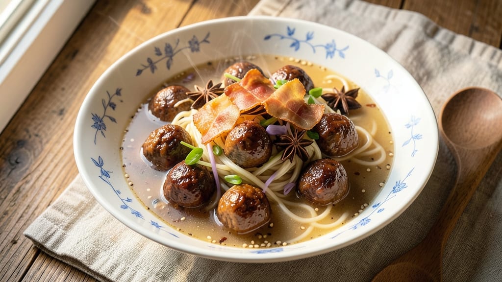 Beef Ball Noodle Soup Recipe: Umami-Packed Broth with Silky Egg Noodles