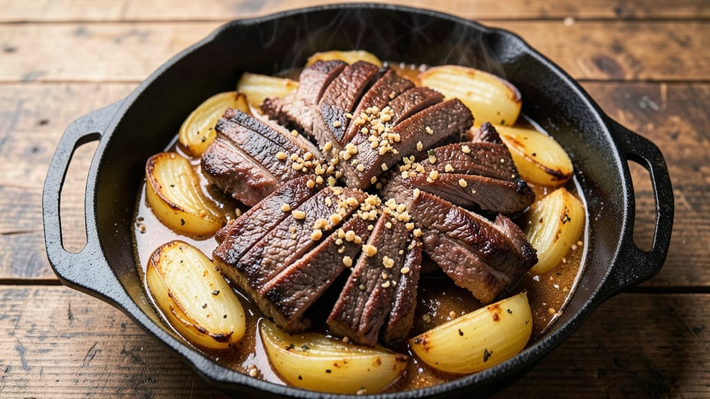 Beef and Onion Casserole Recipe: Slow-Baked Richness With Caramelized Fond