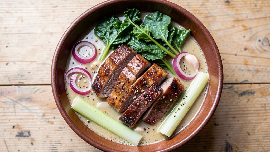 Beef and Kale Soup Recipe: Deep Umami Broth With Earthy Greens