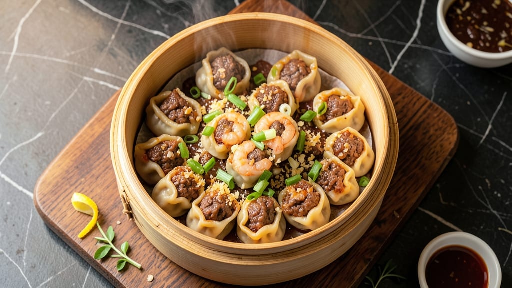 Beef and Shrimp Siomai Recipe: Steamed Dumplings With Savory Pork and Sweet Shrimp Filling