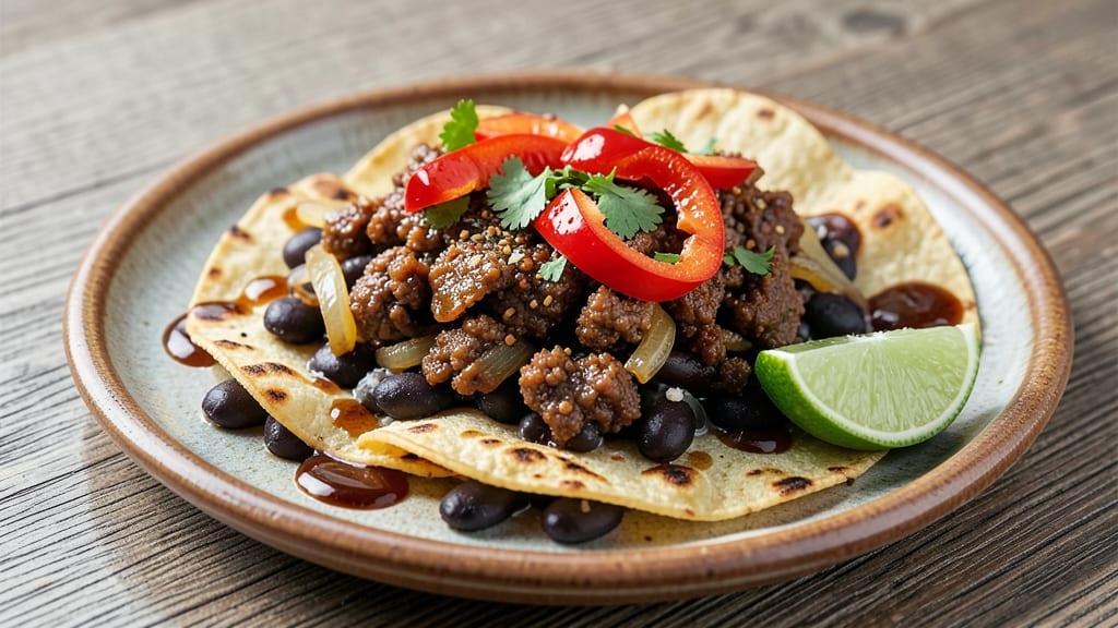 Beef and Bean Tostadas Recipe: Crispy Shells Loaded With Smoky Beef and Spiced Beans