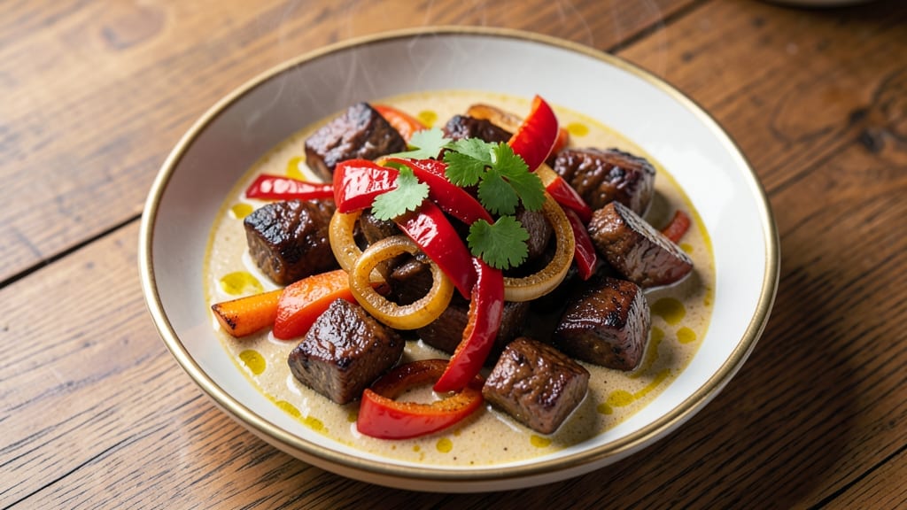 Beef and Vegetable Curry Recipe: Spiced Tomato Base With Tender Beef and Caramelized Veggies