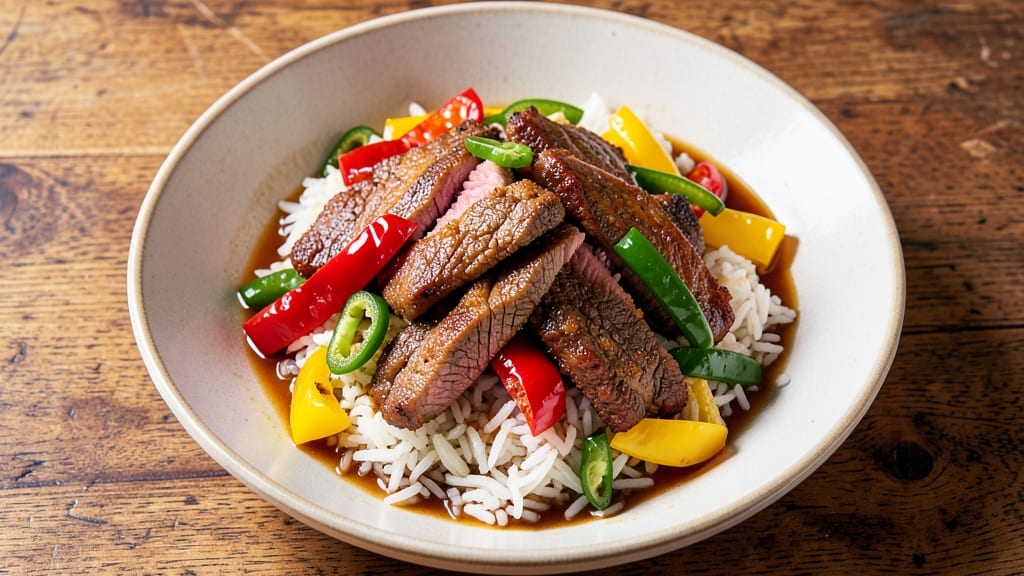 Beef and Peppers Over Rice Recipe: One-Pan Protein-Packed Meal in 25 Minutes