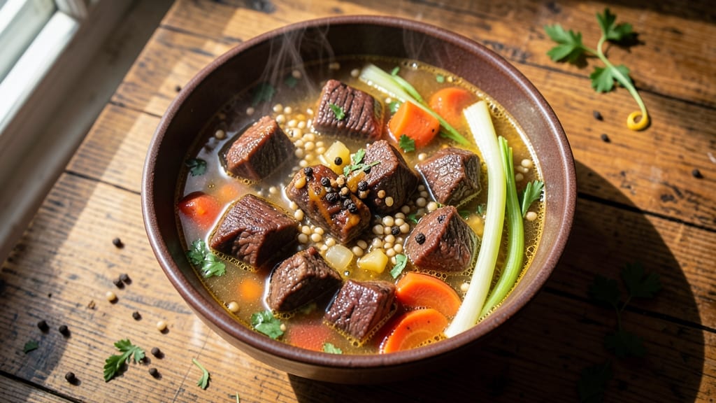 Beef Barley Soup Recipe From Scratch: Hearty Broth and Chewy Grains in One Pot