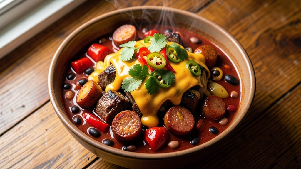 Beef and Pork Sausage Chili Recipe: Deep Smoky Richness With Meat That Melts