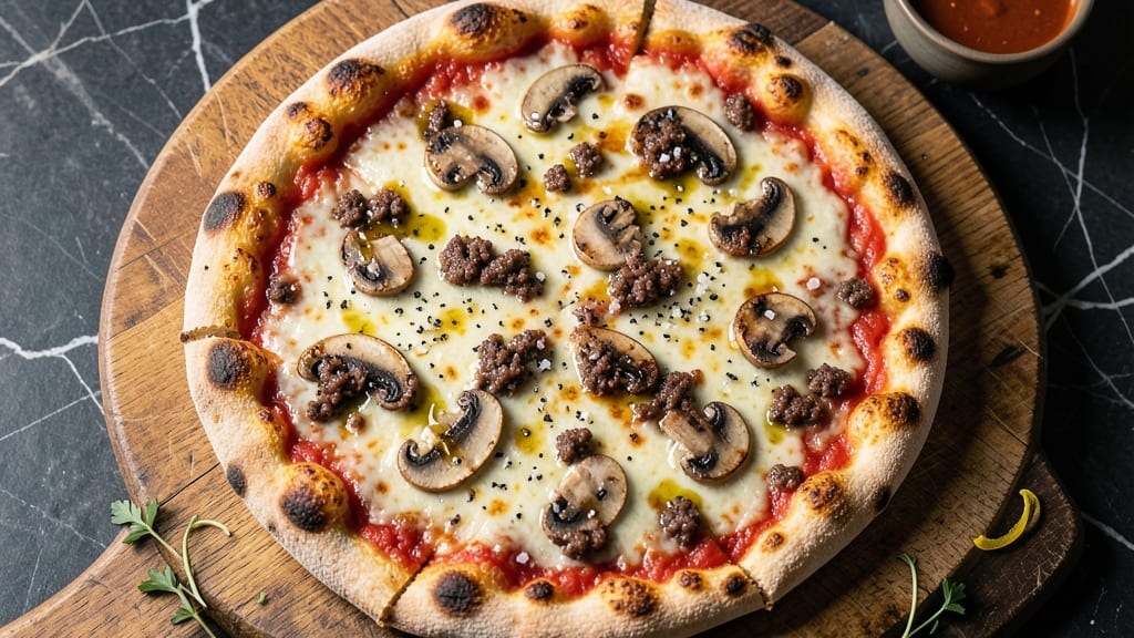 Beef and Mushroom Pizza Recipe: Umami-Packed Crust Topping Fusion