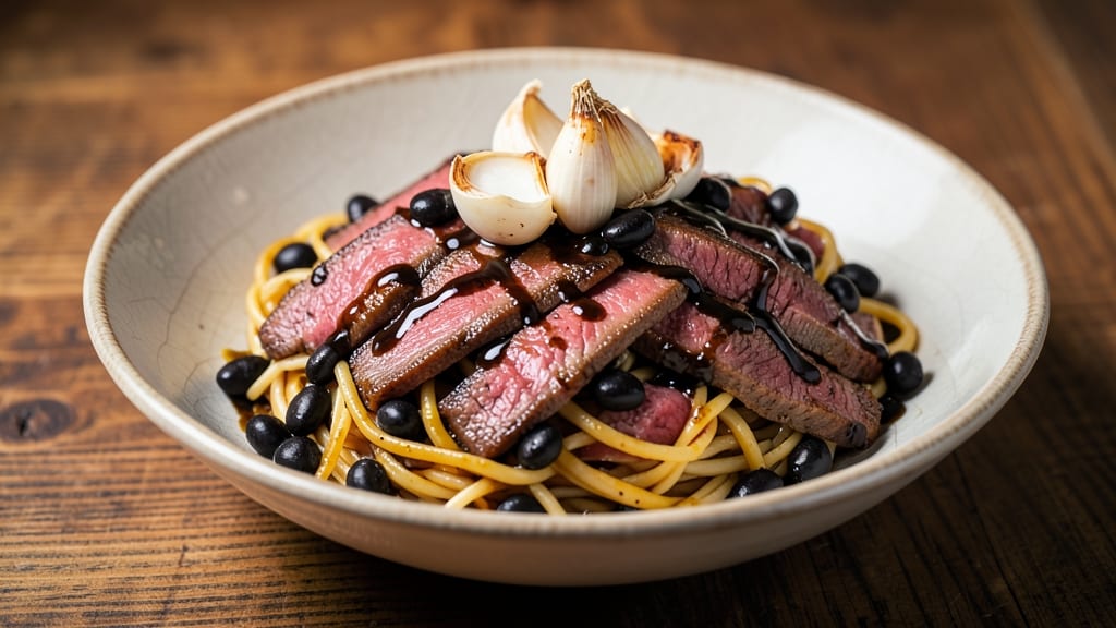 Beef and Black Bean Noodles Recipe: Spiced Wok Crunch With Silky Sauce Fusion