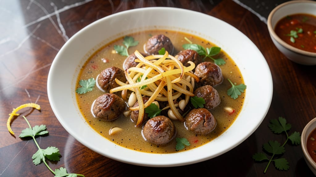 Beef Ball Soup Recipe: Meaty Meatballs in Savory Tomato Broth