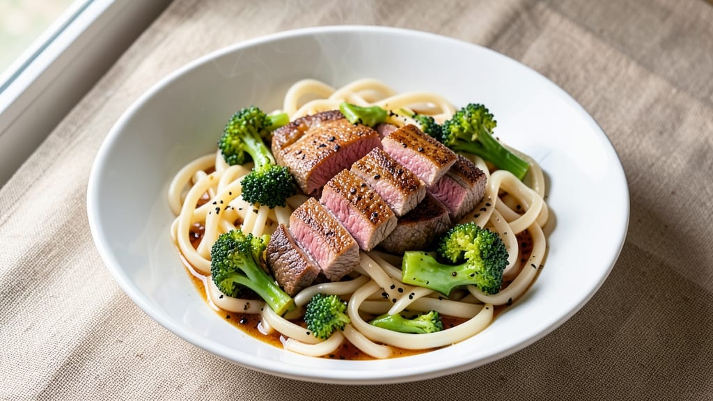 Beef and Broccoli Udon Noodles Recipe: Wok-Tossed Umami Bomb With Silky Soy Sauce