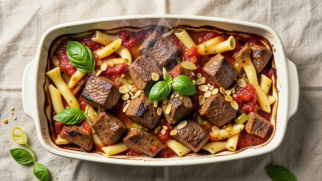 Beef and Pasta Casserole Recipe: One-Pan Cheesy Crunch With Caramelized Onions
