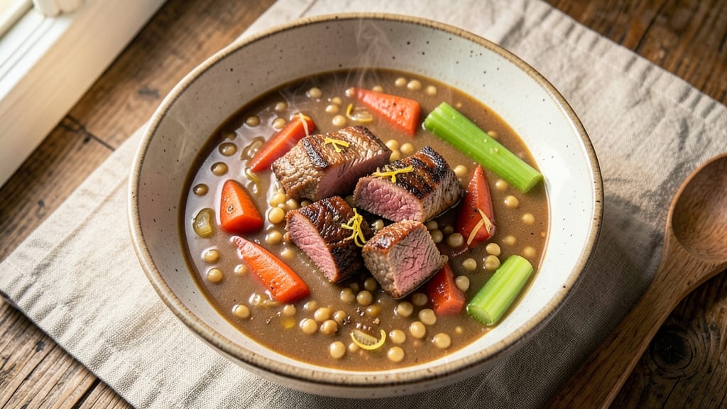 Beef Barkey Soup Recipe: Hearty Winter Stew With Caramelized Onions