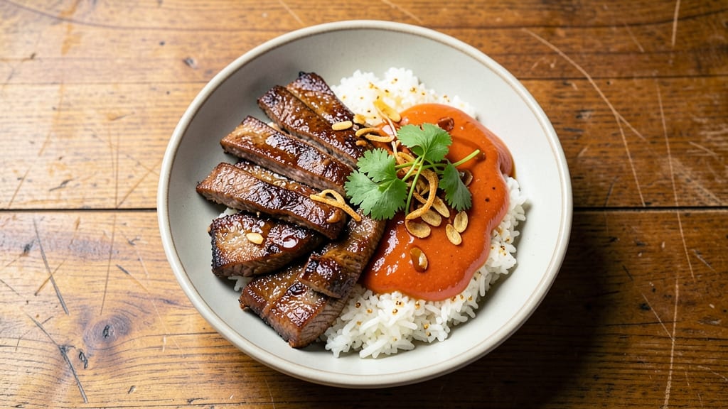Asian Beef and Rice Bowl Recipe: Wok-Seared Beef with Fragrant Jasmine Rice