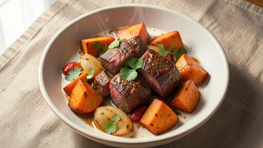 Beef and Sweet Potato Curry Recipe: Spiced Tomato-Coconut Depth in One Pot