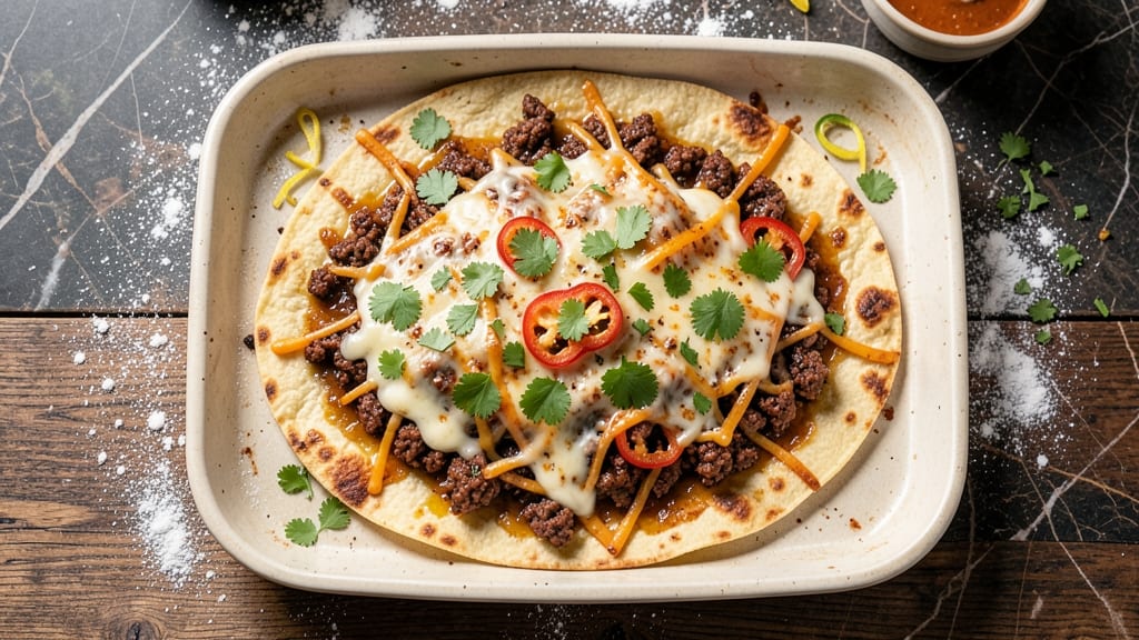 Baked Beef Quesadilla Recipe: Crispy Tortilla Shells With Melted Cheese Rivers