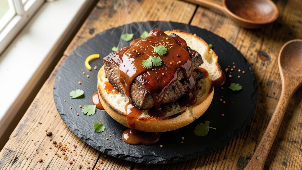 BBQ Beef On A Bun Slow Cooker Recipe: Smoky Sweet Sauce That Sticks to Every Bun