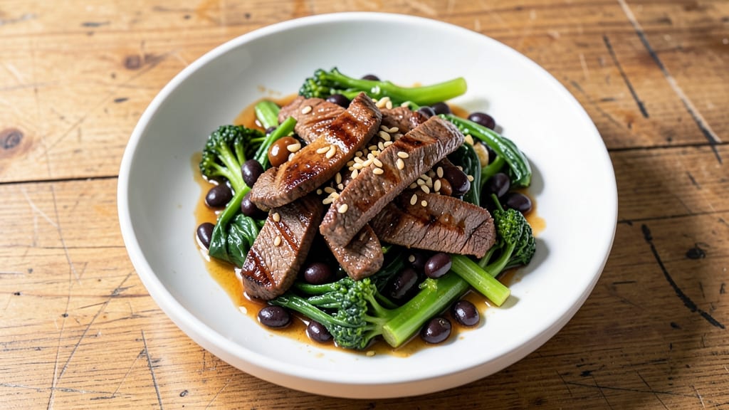 Beef and Gai Lan Recipe: Wok-Fired Umami Crunch With Silky Broth Base