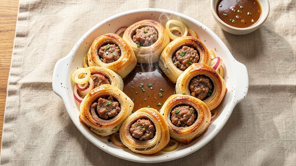 Beef and Pork Sausage Rolls Recipe: Flaky Pastry Wrapped in Savory Perfection