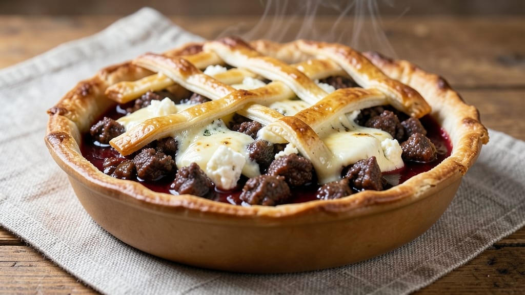 Beef and Stilton Pie Recipe: Savory Crust With Melty Cheese Rivers