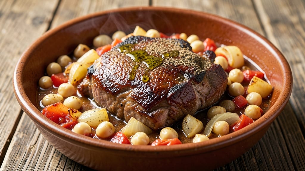 Beef and Chickpea Recipe: Hearty One-Pan Stew With Spiced Tomato Depth