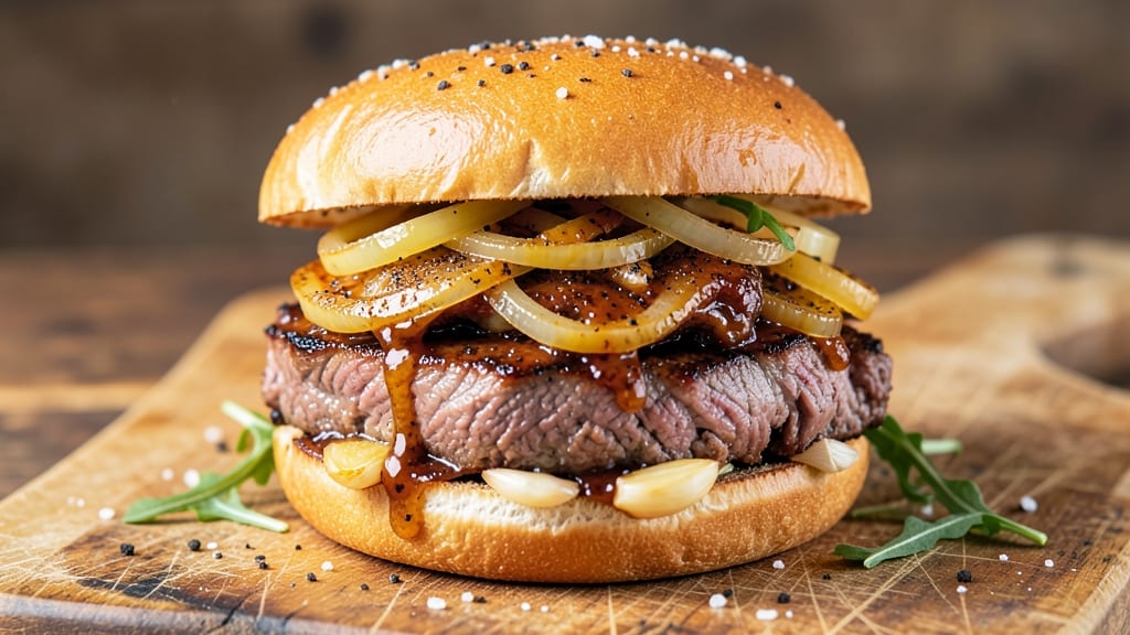 BBQ Roast Beef Sandwiches Recipe: Smoky-Sweet Caramelized Crusts on Toasted Buns